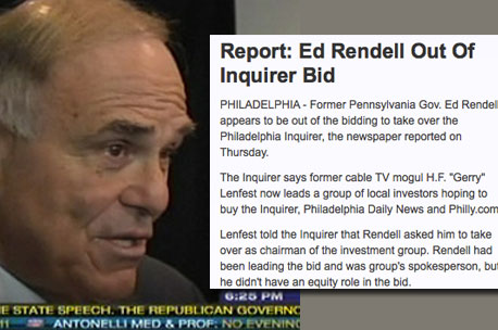 Political Kingpin Steps Away from Newspaper Purchase…in Philadelphia
