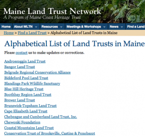 Maine Land Trusts