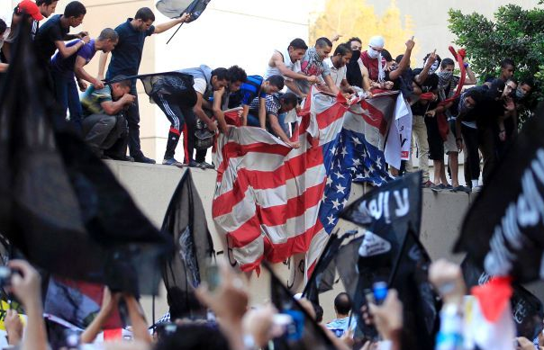 What is the appropriate response for attack on embassy?