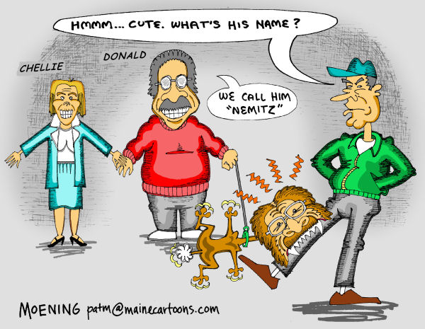 Maine Wire cartoon: The PPH's Pit Bull