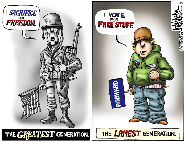 Maine Wire cartoon: The Lamest Generation