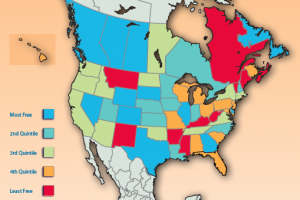 Map.Index of economic freedom