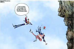 Cartoon.Obama Fiscal Cliff