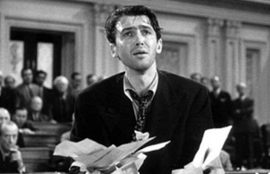 Jimmy Stewart in the 1939 film "Mr. Smith Goes to Washington"