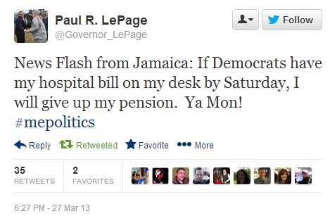 LePage to Democrats: I'll give up my pension if you pay the hospitals