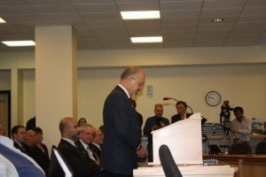 Rep. Lawrence E. Lockman testifies in favor of his bill to give state workers the freedom to choose union membership.