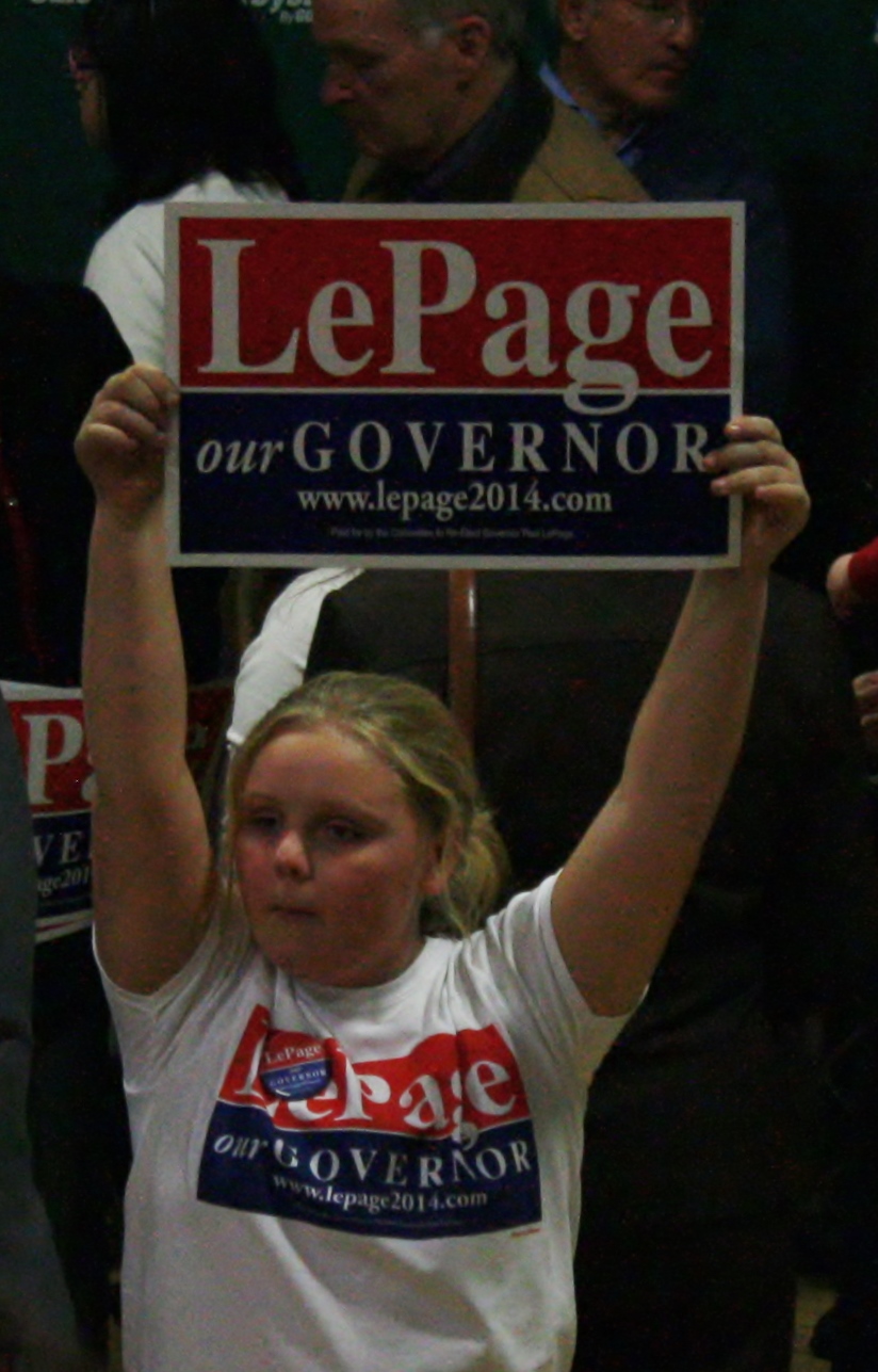 A young LePage supporter