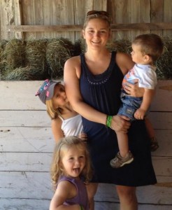 Erica Fallon of Gardiner and her three oldest children