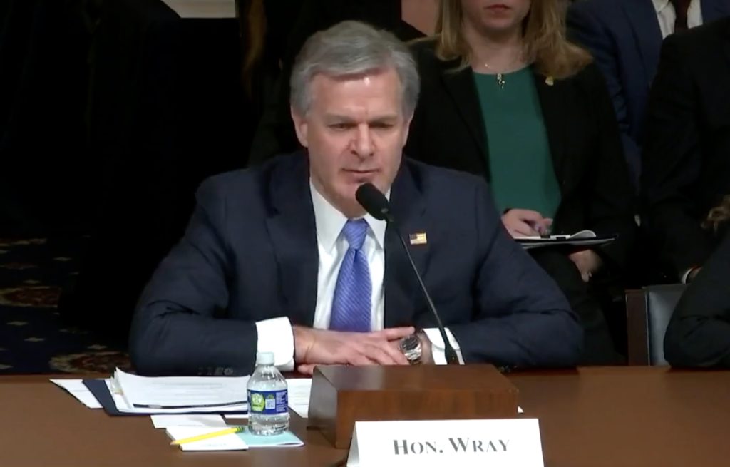 FBI Dir. Chris Wray Refuses to Say Whether FBI Had Agents in Jan. 6 Crowd