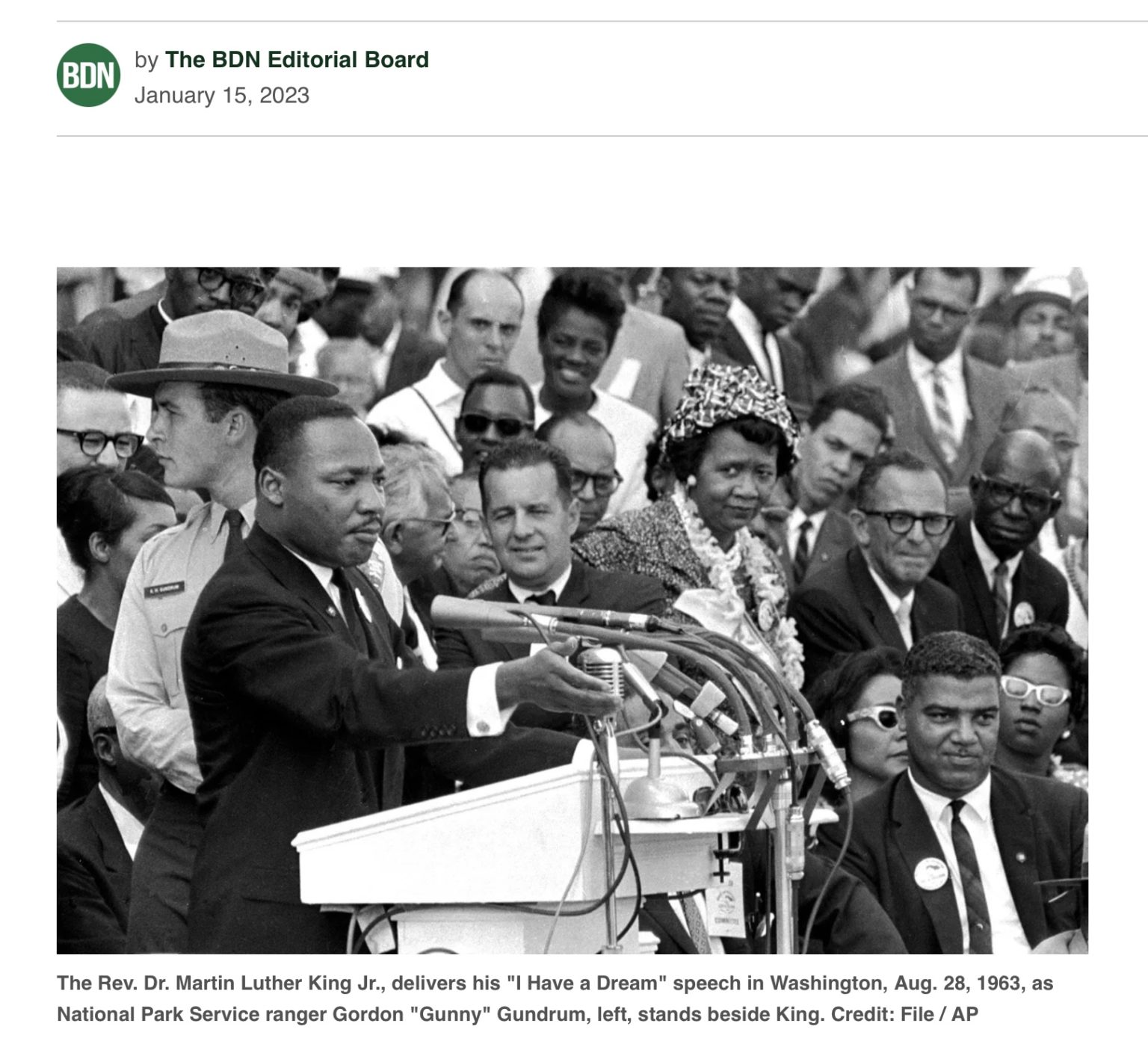 Bangor Daily News Lampooned for Censoring MLK Jr. “I Have a Dream” Speech