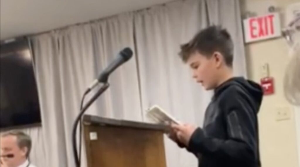 6th Grader Reads from Lurid Library Book at Windham Middle School