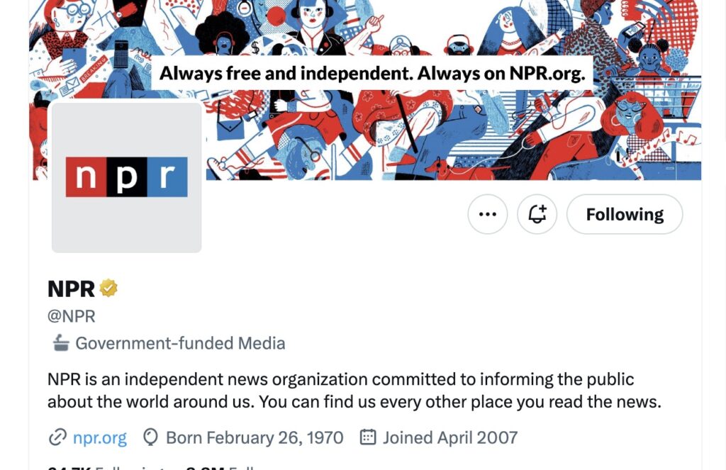 Maine’s NPR Affiliate Sticking With Twitter Despite Clash Over Accurate “Government-Funded Media” Label