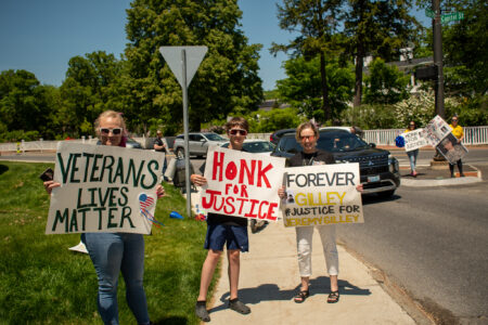 Protest at Maine State House for Iraq War Veteran Killed in 2022 Memorial Day Shooting