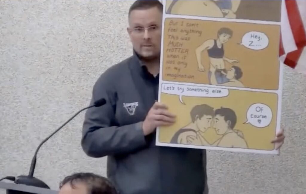 “Put that right down! That is inappropriate material!”: Maine Parent Confronts Town Council with Pornographic Book in School Libraries