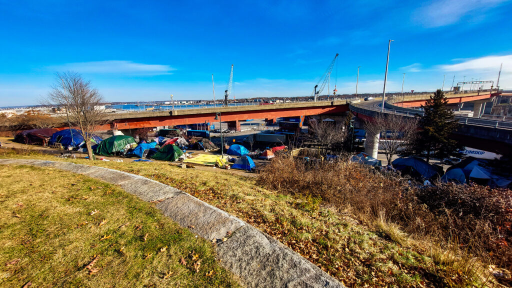 Portland Delays Sweep of Casco Bay Bridge Homeless Encampment