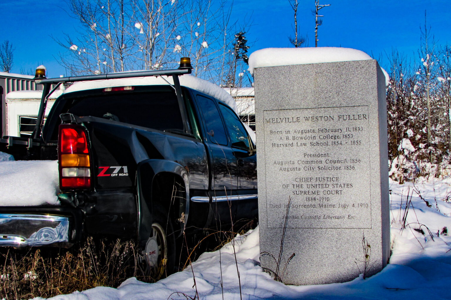 Statue of Maine’s Only Supreme Court Justice Is Rotting in a Vassalboro Junkyard