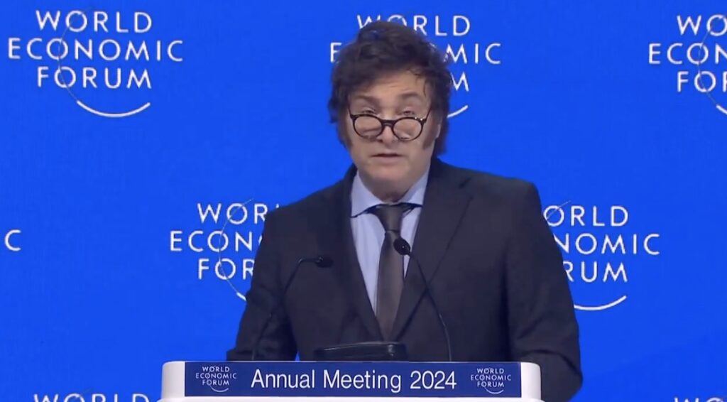 Argentinian President Javier Milei Cheers Free Market Capitalism Over Socialism at World Economic Forum