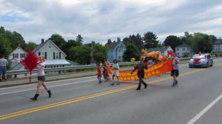 Bangor Independence Day Parade Features Group Marching with Communist Chinese Flag