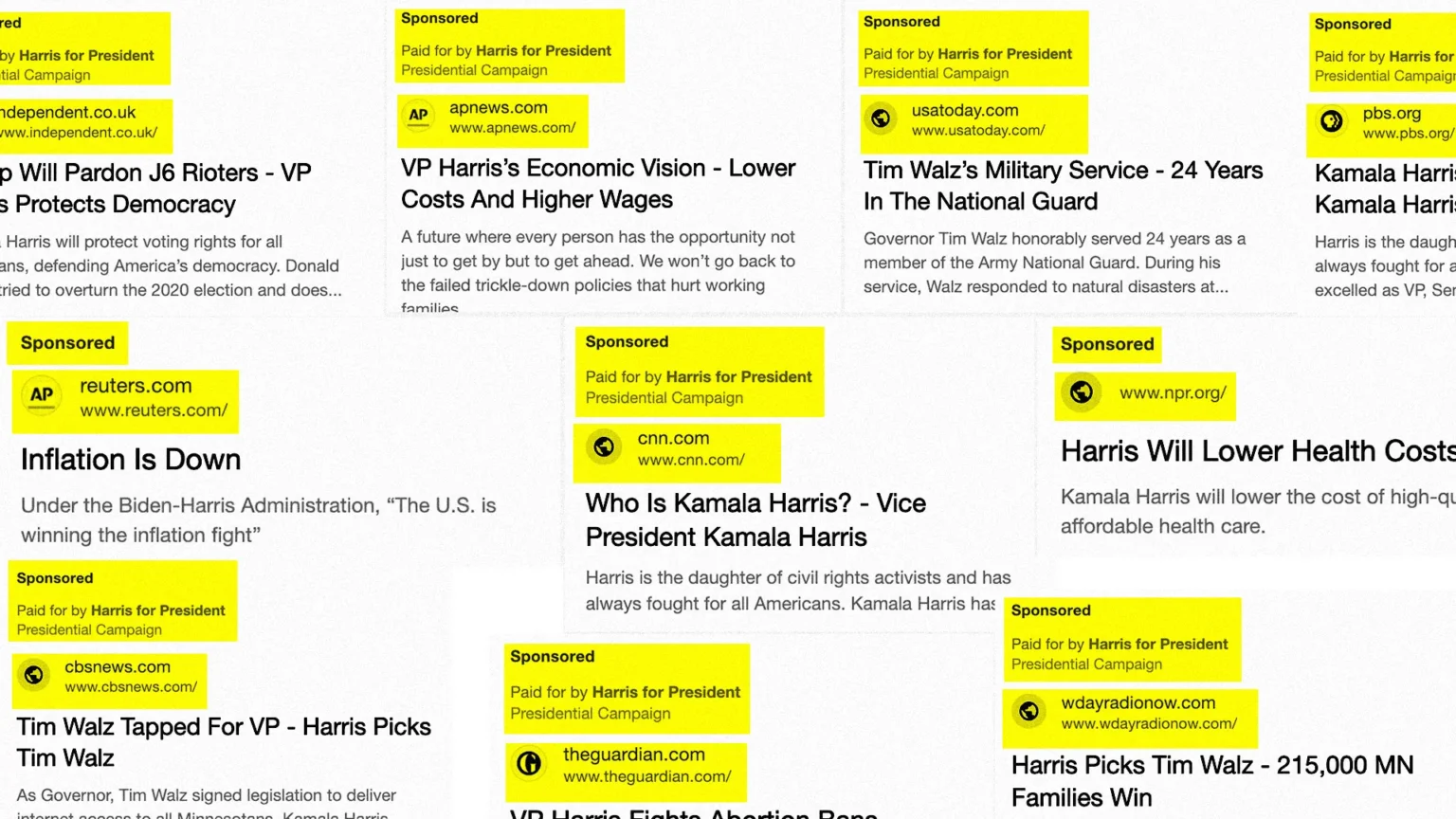 Harris Campaign Caught Faking Mainstream Media Headlines to Make Google Search Results More Positive