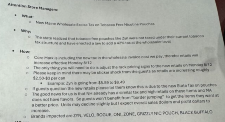 maine tobacco law Zynflation: Nicotine Pouches to Soar in Maine Thanks to 42% Excise Tax Hike