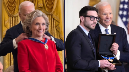 Biden Bestows Highest Civilian Honor on Hillary Clinton and George Soros