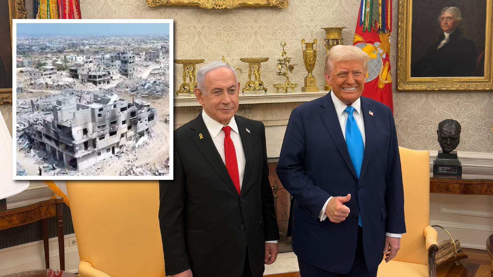 Trump Says U.S. Will Rebuild Gaza Strip