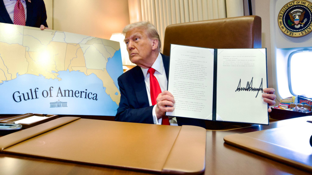 Trump Proclaims Gulf of America Day En-Route to the Superbowl