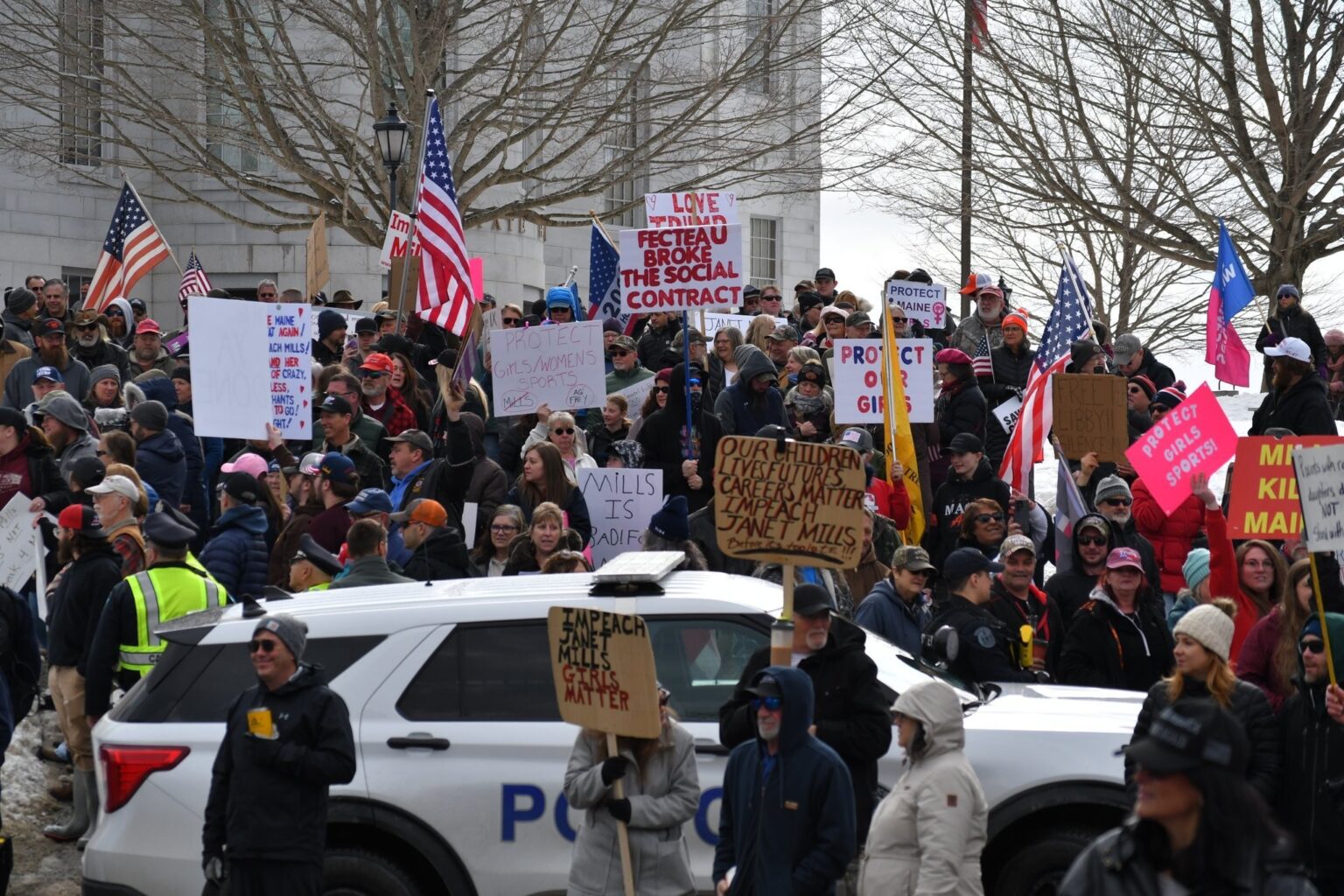 ‘March Against Mills’ Draws Large Protest to Augusta