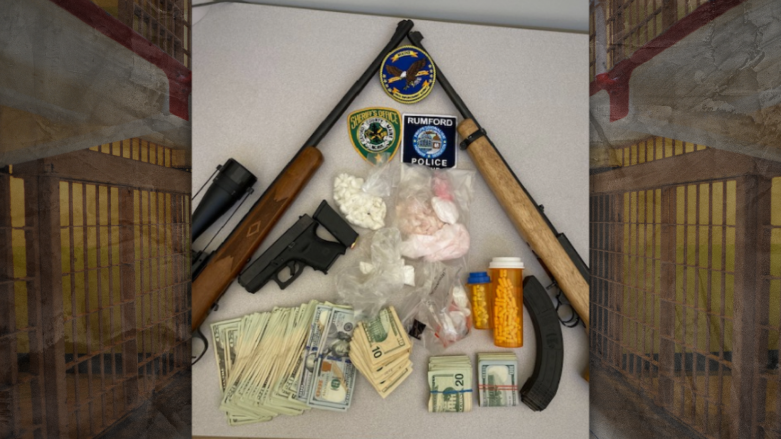 MDEA Bust in Dixfield Nets 200+ grams of Cocaine, Fentanyl, Firearms, and 2 Arrests