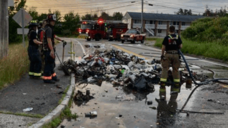 Flaming Pile of Garbage Leads to Detour in Biddeford Amid Cleanup Efforts