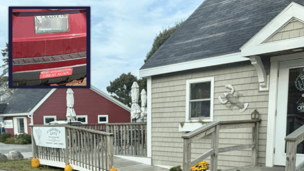 Bailey Island Cafe Receives Threats After Bumper Sticker Saying Make Assassinations Great Again Goes Viral