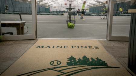 Gray Driver Smashes Through Brunswick Gym and Speeds Across Multiple Active Tennis Courts