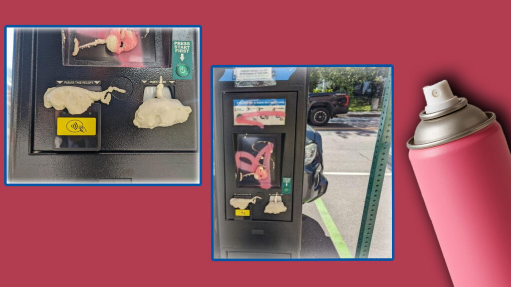 ‘Spray To Park:’ Midcoast Maine Tony Town’s New Parking Meters Defaced, Vandalized By Woke Suspect