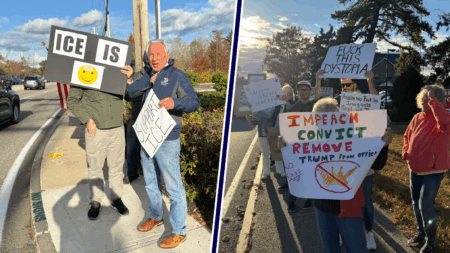 Clashing Rallies Held in Scarborough Over ICE Operations in Maine