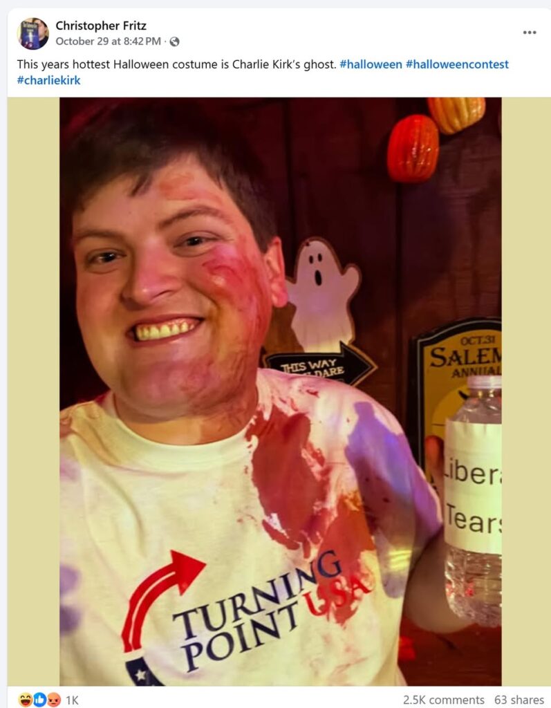 Former Maine TV Director Parodies Charlie Kirk’s Murder As Ex-Boss Says ‘Don’t Look At Me’