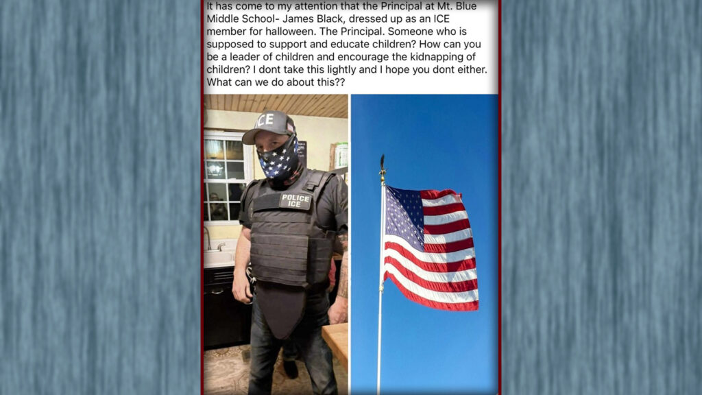 Community Split Over Mt. Blue Principal’s Halloween Costume, But RSU 9 Confirms Black is Back on the Job