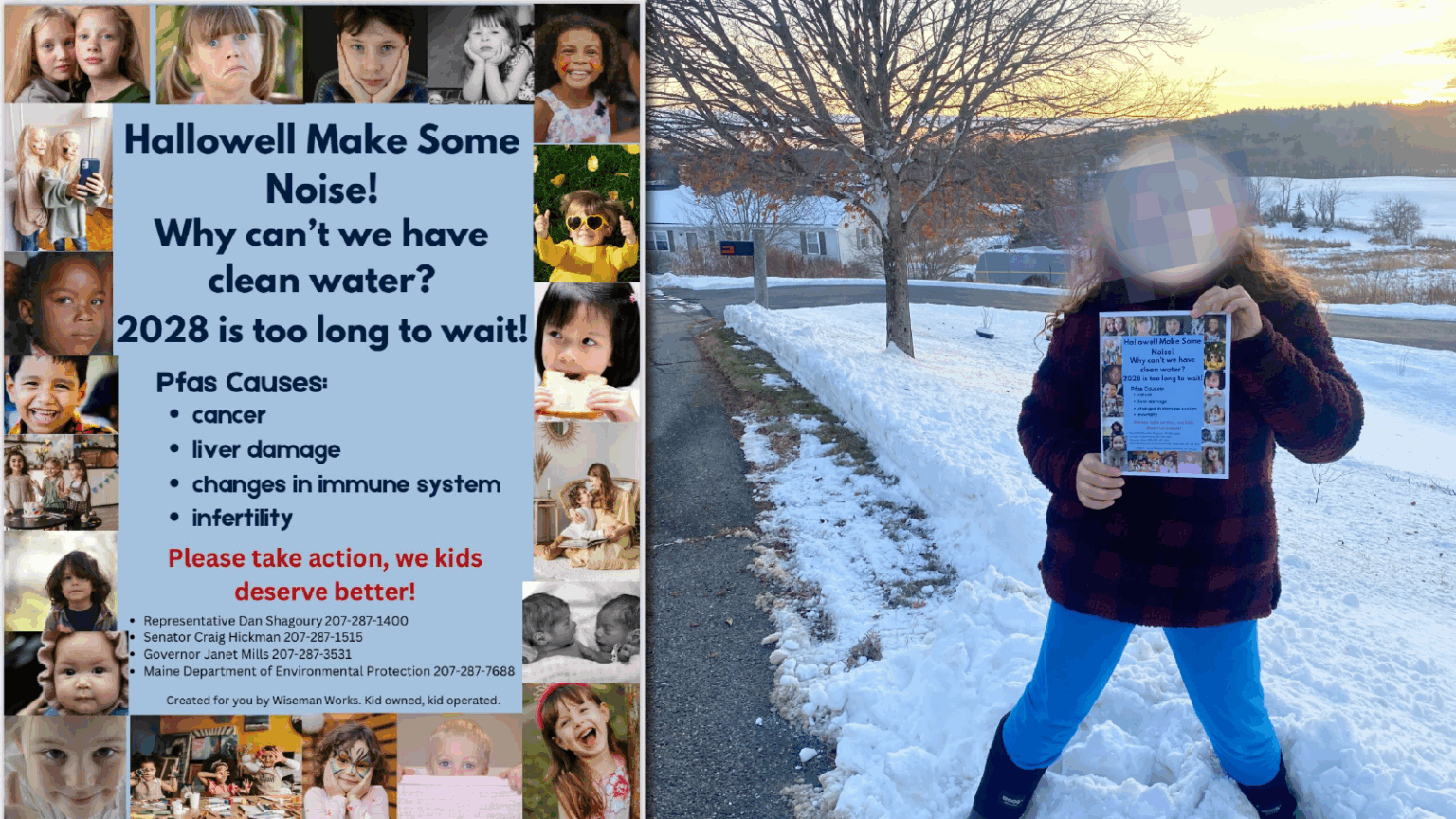 Hallowell Children Launch Letter-Writing Campaign to Gov. Janet Mills Asking for Clean Water for Christmas