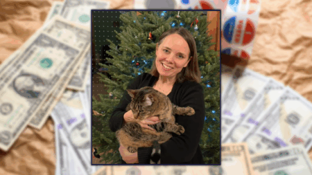 Shenna Bellows Clawing For Campaign Dollars By Dangling Her Cat “Sid”