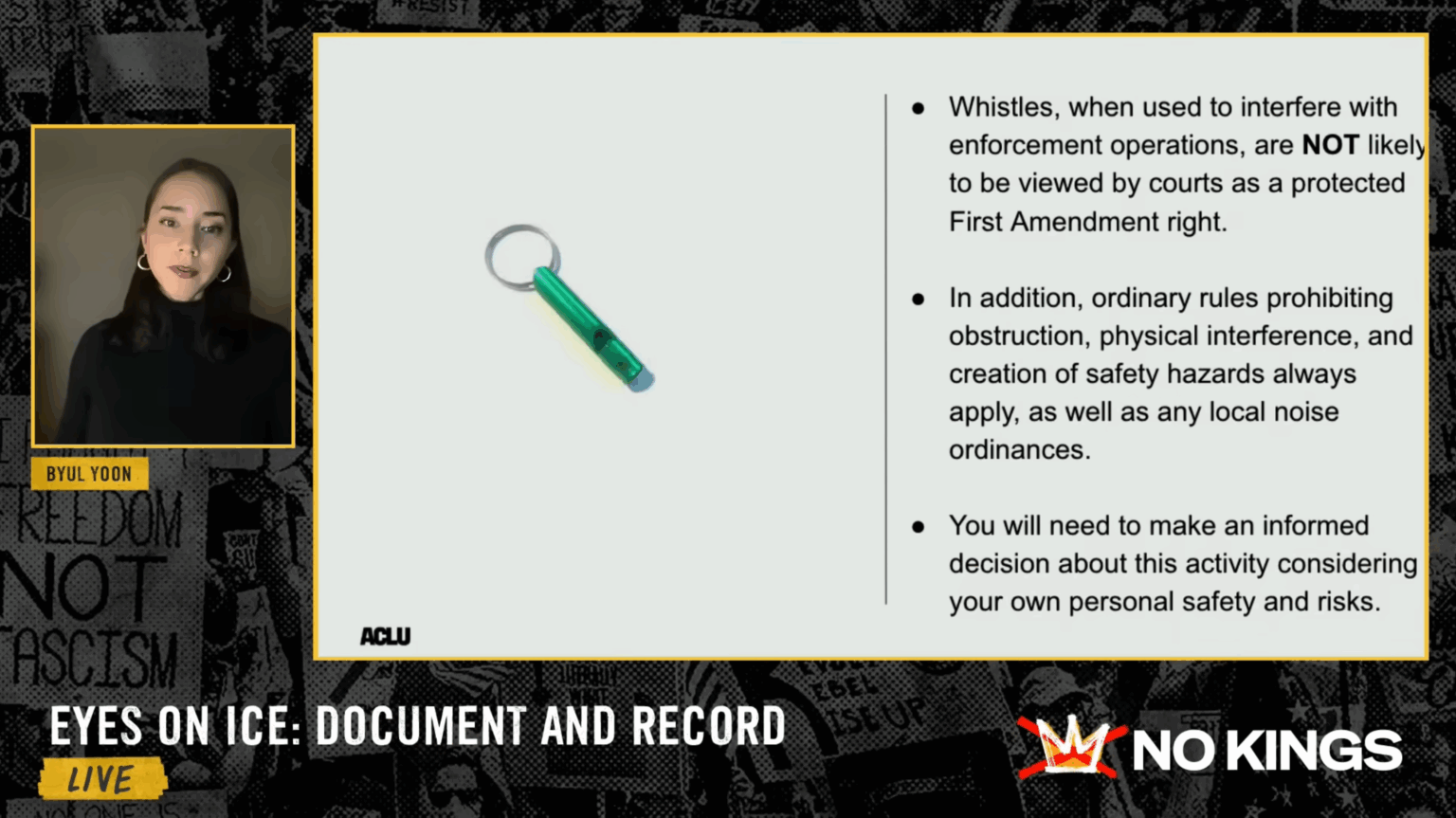 ACLU’s “Eyes on Ice” Training Teaches Activists to Film Federal Agents and Warns Them Not to Do What got Two Minneapolis Protesters Killed