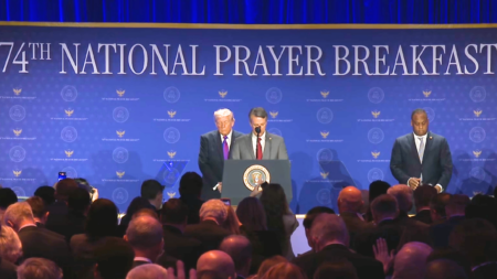 Faith, Politics, and Power: Trump Takes Center Stage at National Prayer Gathering