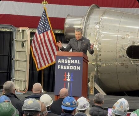 Hegseth Praises Bath Iron Works as ‘Arsenal of Freedom,’ Urges Speed, Unity, and Warfighting Focus