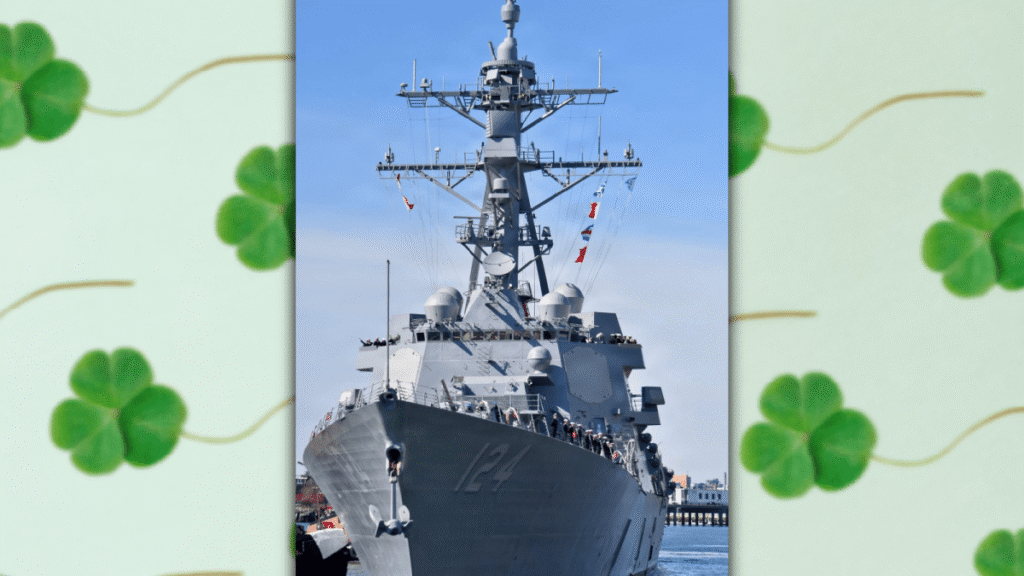 Bath Iron Works’ Destroyer Makes St. Patrick’s Holiday Port Visit Ahead Of Upcoming Commissioning