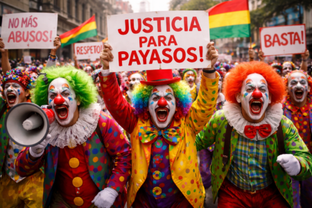 Professional Bolivian Clowns Take To The Streets After Getting Booted From Classrooms