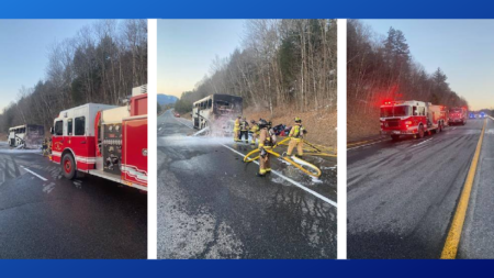 Tour Bus Carrying Massachusetts Children Catches Fire in NH