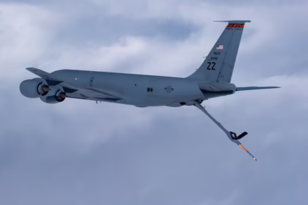 Iran War Shrapnel-Damaged KC-135 Stops In Maine En Route to Oklahoma For Repairs