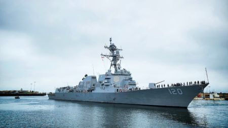 Maine Destroyer Gets Equipped With Mystery New Secret-Weapons Launcher