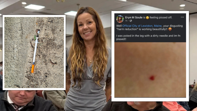 Former Lewiston Councilor Ryn Soule Stuck by Discarded Needle Monday, Later Treated at Hospital as Outrage Builds Over City’s Harm Reduction Policies